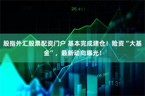 股指外汇股票配资门户 基本完成建仓！险资“大基金”，最新动向曝光！